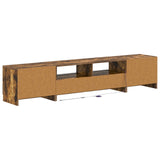 5 Piece LED TV Cabinet Smoked Oak Engineered Wood 3417007