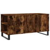 Coffee Table Smoked Oak 102x44.5x50 cm Engineered Wood 831009