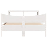 Bed Frame with Headboard White 120x200 cm Solid Wood Pine 3306307