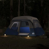 Family Tent with LED 6-Person Light Blue Quick Release 94307