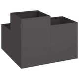 Garden Planter Black 100 x 100 x 60 cm Steel 865862