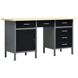 ZNTS Workbench Black 160x60x85 cm Steel 145347