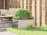 Planter Silver 90 x 90 x 50 cm Stainless Steel 883756