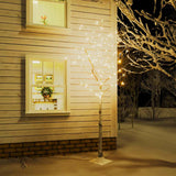 345145 LED White Birch Tree Warm White 128 LEDs 220 cm