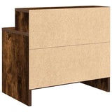 Bedside Cabinets with Drawer 2 pcs Smoked Oak 51x31x47 cm 858677