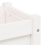 Garden Planter with Legs White 70x31x70 cm Solid Wood Pine 837556