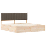 Bed Frame with Upholstered Headboard Taupe 180 x 200 cm 3398217