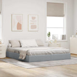 Storage Bed with Mattress Light Grey 180 x 200 cm Fabric 3370028