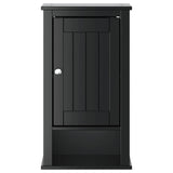 Bathroom Wall Cabinet BERG Black 40x27x71.5 cm Solid Wood Pine 358549