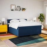 Box Spring Bed with Mattress Blue 180x200 cm Fabric 3285973