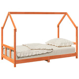 Kids Bed Frame Wax Brown 90x190 cm Solid Wood Pine 847137