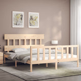 Bed Frame without Mattress King Size Solid Wood Pine 3193341