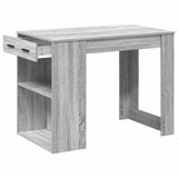 ZNTS Desk with Drawer and Shelf Grey Sonoma 102x62x77.5 cm Engineered Wood 858691