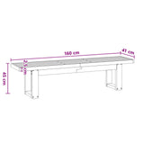 Dining Bench NOAIN 160 x 41 x 45 cm Solid Pine Wood Natural 42020923