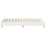 Bed Frame No Mattress White 140x190 cm Engineered Wood 861057