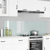Kitchen Backsplash 2 pcs White 90 x 50 cm Tempered Glass 3415525