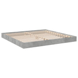 Bed Frame without Mattress Concrete Grey 180x200 cm Super King 842003