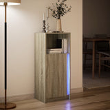 Sideboard with LED Sonoma Oak 42.5x34x100 cm Engineered Wood 852154