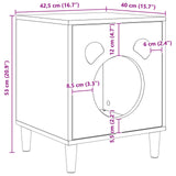 Cat House Black 42.5 x 40 x 53 cm Engineered Wood 8000672