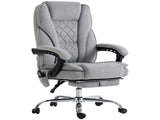Massage Office Chair, Heated Reclining Computer Chair with Adjustable Height and Footrest, Grey T3398P377447