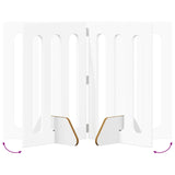 Folding Pet Fence 2 pcs White 100.5 x 38 x 70 cm 8005953