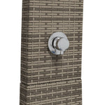 Outdoor Shower Grey 55x60x224 cm Poly Rattan and Acacia Wood 368210