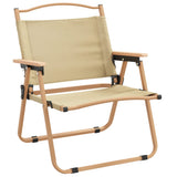 Camping Chair Set of 2 Beige 319481