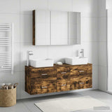 Bathroom Furniture Set 4 pcs Smoked Oak 3406867