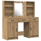 Dressing Table Set with Shelf 3 pcs Artisan Oak Engineered Wood 3334298