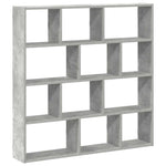 ZNTS Wall Cube Shelf 12 Compartments Concrete Grey Engineered Wood 860007