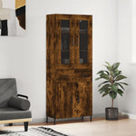 Highboard Smoked Oak 69.5x34x180 cm Engineered Wood 3198542