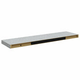 Floating Wall Shelves 2 pcs Concrete Grey 90x23.5x3.8 cm MDF 326604