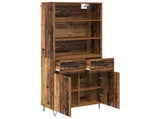 Highboard with Drawer 2 pcs Old Wood Engineered Wood 3415720