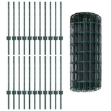 Welded Wire Fence 50 x 0.6 m PVC-Coated Steel Green 3336053