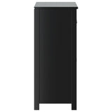 Bathroom Cabinet BERG Black 69.5x34x80 cm Solid Wood Pine 358543
