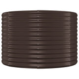 Garden Raised Bed Galvanised Steel 396x100x68 cm Brown 319075