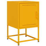 ZNTS Bedside Cabinets 2 pcs Mustard Yellow 36x39x60.5 cm Steel 846453