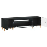 LED TV Cabinet Black Engineered Wood 896246