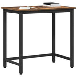 Table Smoked Oak 100 x 50 x 76.5 cm Engineered Wood and Steel 873770