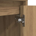 ZNTS Bedside Cabinet with LED Lights Artisan Oak 38x34x50 cm 861281