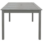 ZNTS Garden Table Grey 200x100x75 cm Solid Wood Acacia 318745