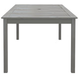 ZNTS Garden Table Grey 200x100x75 cm Solid Wood Acacia 318745