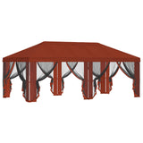 Gazebo Cover with Sidewalls 6 x 3 m Terracotta Polyester 190 900413