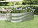 Garden Raised Bed Galvanised Steel 175x100x68 cm Silver 319062