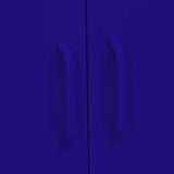 Storage Cabinet Navy Blue Steel Medium Storage Cabinet 336154