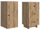 Cabinet Set 2 pcs 33 x 34.5 x 90 cm Engineered Wood 3416393