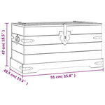 ZNTS Storage Chest Mexican Pine Corona Range 91x49.5x47 cm 243747