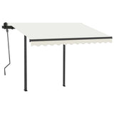 Manual Retractable Awning with LED 3x2.5 m Cream 3070102