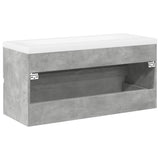 ZNTS 2 Piece Bathroom Furniture Set Concrete Grey Engineered Wood 3324911