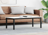 Coffee Table White 100 x 50 x 45 cm Solid Pine Wood 892766